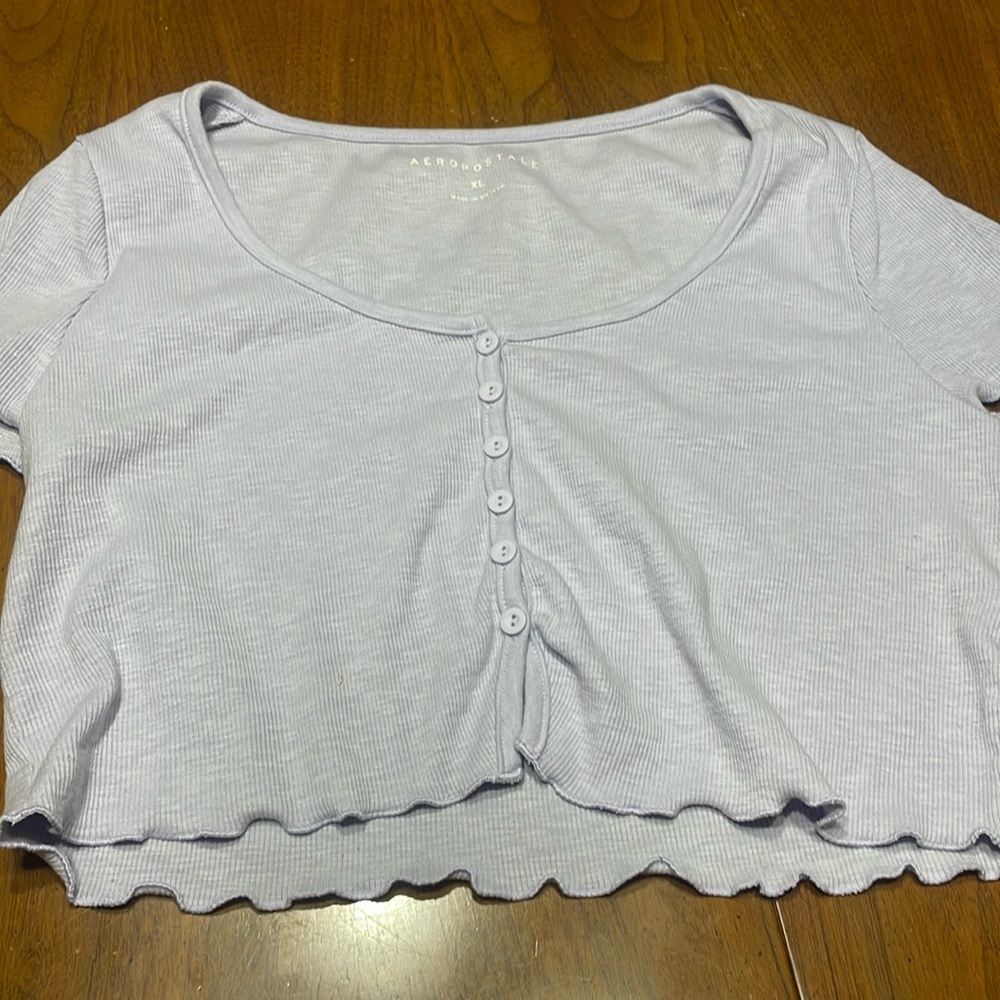 Aeropostale crop top button front